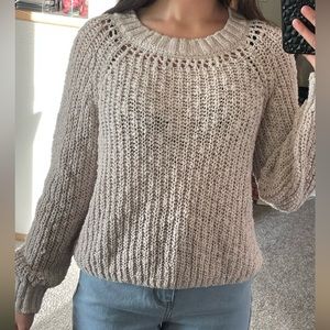 XS Aeropostale Beige Knit Sweater